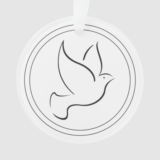 Dove Bird of Peace Christmas Gepersonaliseerde fot Ornament (voorkant)