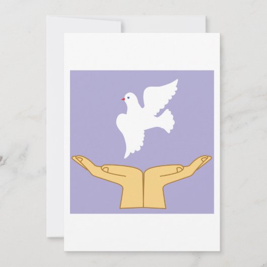 Dove Bird World Peace White Kaart (Voorkant)