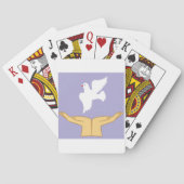 Dove Bird World Peace White Pokerkaarten (Achterkant)