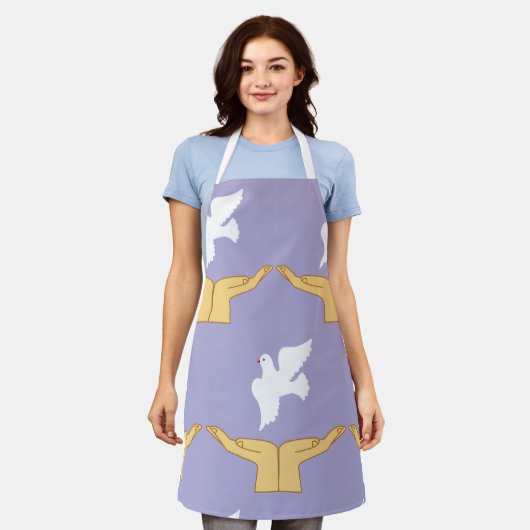 Dove Bird World Peace White Schort (Gedragen)