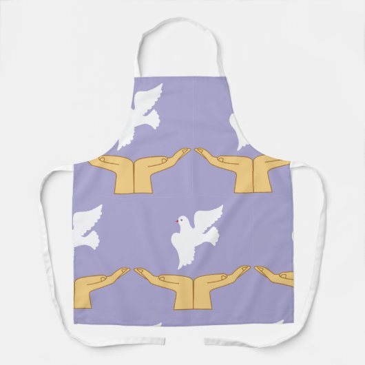 Dove Bird World Peace White Schort (Voorkant)