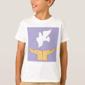 Dove Bird World Peace White T-shirt (Voorkant)