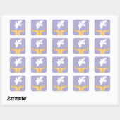 Dove Bird World Peace White Vierkante Sticker (Vel)
