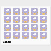Dove Bird World Peace White Vierkante Sticker