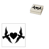 Dove Birds Rubber Stamp Rubberstempel (Gestempeld)