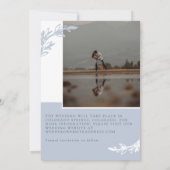 Dove Blue Greenery Overlapping Photos Save The Date (Achterkant)