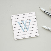 Dove Blue Monogram Lined Post-it® Notes