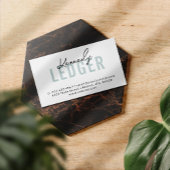 Dove Blue Name In Signature Script One Sided Visitekaartje