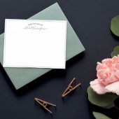 Dove Blue van het bureau van naam in script Notitiekaartje