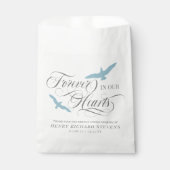 Dove Blue Vods Forever in ons hart vogelzaad Bedankzakje (Voorkant)