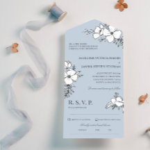 Dove Blue & White Flowers Wedding