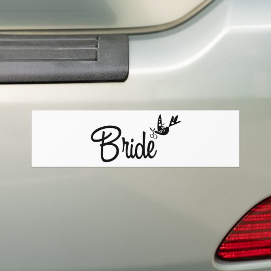 Dove & Bride Bumpersticker (Op auto)