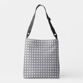 Dove Carolina Blue Polka Dot Monogram Luiertas Crossbody Tas (Achterkant)