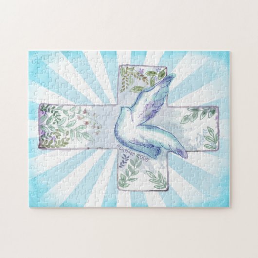 Dove Christelijk Cross puzzel (Horizontaal)