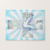Dove Christelijk Cross puzzel Legpuzzel (Horizontaal)