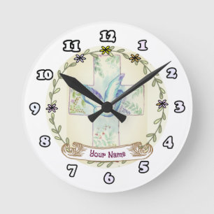 Dove Christelijk Cross Ronde Klok