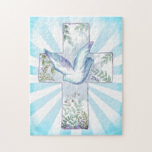 Dove Christelijk Kruis   legpuzzel (Verticaal)