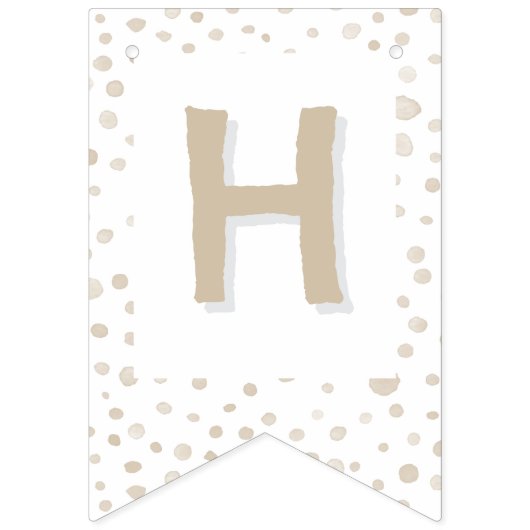 Dove Confetti Waterverf Stippen Bunting Flag Vlaggetjes (Tweede vlag)