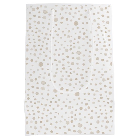 Dove Confetti Waterverf Stippen Gift Bag Medium Cadeauzakje (Achterkant)