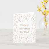 Dove Confetti Waterverf Stippen Verjaardag Kaart (Gele Bloem)