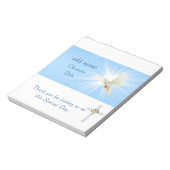 Dove Confirmation, Baptism Candy Bar Wrapper Favor Notitieblok (Linkerzijde)