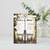 Dove Country Roth Chandelier Save the Date Aankondigingskaart (Staand voorkant)