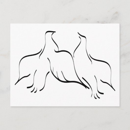 Dove Couple Clipart Briefkaart (Voorkant)