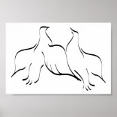 Dove Couple Clipart Poster (Voorkant)