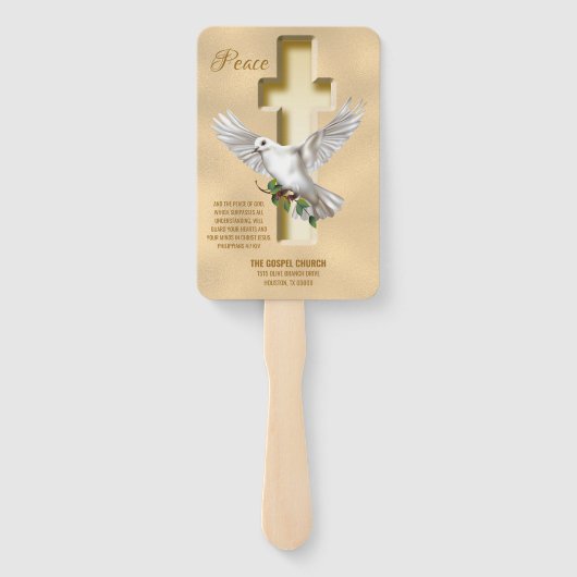 Dove Cross-Personalized Scripting Verse Church Handwaaier (Achterkant)
