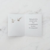 Dove Cross Sympathie Dank u gevouwen Note Kaart (Binnen)
