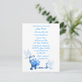 Dove Custom Bruids Douche Uitnodigingen (Staand voorkant)