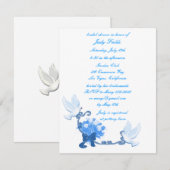 Dove Custom Bruids Douche Uitnodigingen (Voorkant / Achterkant)