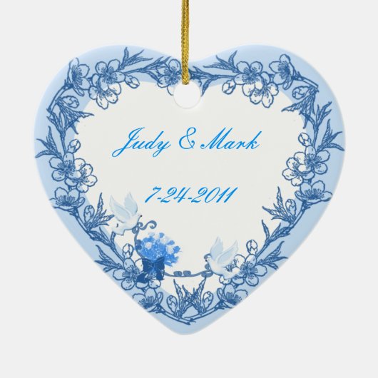 Dove Custom Heart Ornament (Achterkant)