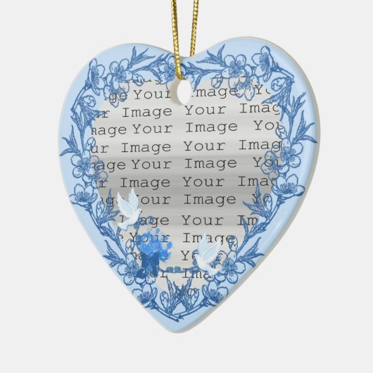 Dove Custom Heart Ornament (Links)