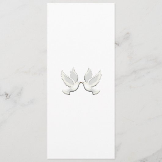 Dove Custom Menu Kaart (Achterkant)