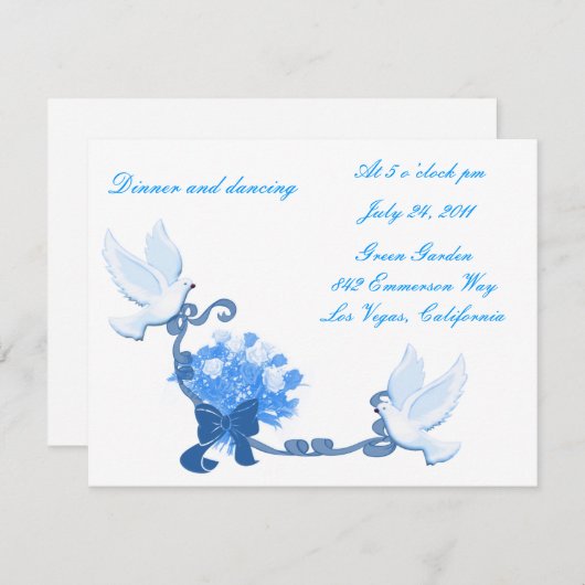 Dove Custom Ontvangstkaarten Kaart (Voorkant / Achterkant)