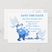 Dove Custom Opslaan van de datum Briefkaart (Voorkant / Achterkant)