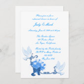 Dove Custom Repetitie Diner Uitnodiging (Voorkant / Achterkant)