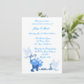 Dove Custom Repetitie Diner Uitnodiging (Staand voorkant)