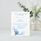 Dove Custom Response-Kaarten RSVP Kaartje (Staand voorkant)