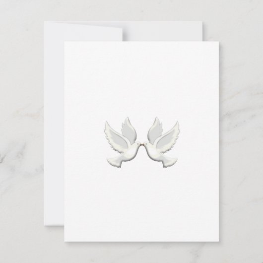 Dove Custom Response-Kaarten RSVP Kaartje (Achterkant)