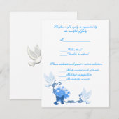 Dove Custom Response-Kaarten RSVP Kaartje (Voorkant / Achterkant)