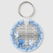 Dove Custom Round Wedding Sleutelhanger (Voorkant)