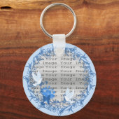 Dove Custom Round Wedding Sleutelhanger (Voorkant)