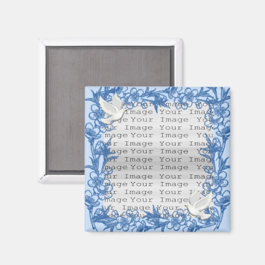 Dove Custom Square Magnet (Voorkant / Achterkant)
