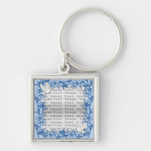 Dove Custom Square Wedding Sleutelhanger