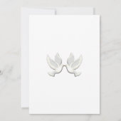 Dove Custom Wedding Invitation Kaart (Achterkant)