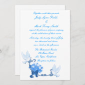 Dove Custom Wedding Invitation Kaart (Voorkant / Achterkant)
