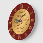 Dove Customize Happy Gold 50th Anniversary Grote Klok (Hoek)