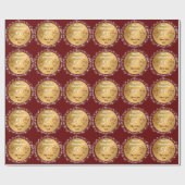 Dove Customize Happy Goud 50ste Verjaardag Cadeaupapier (Vlak)